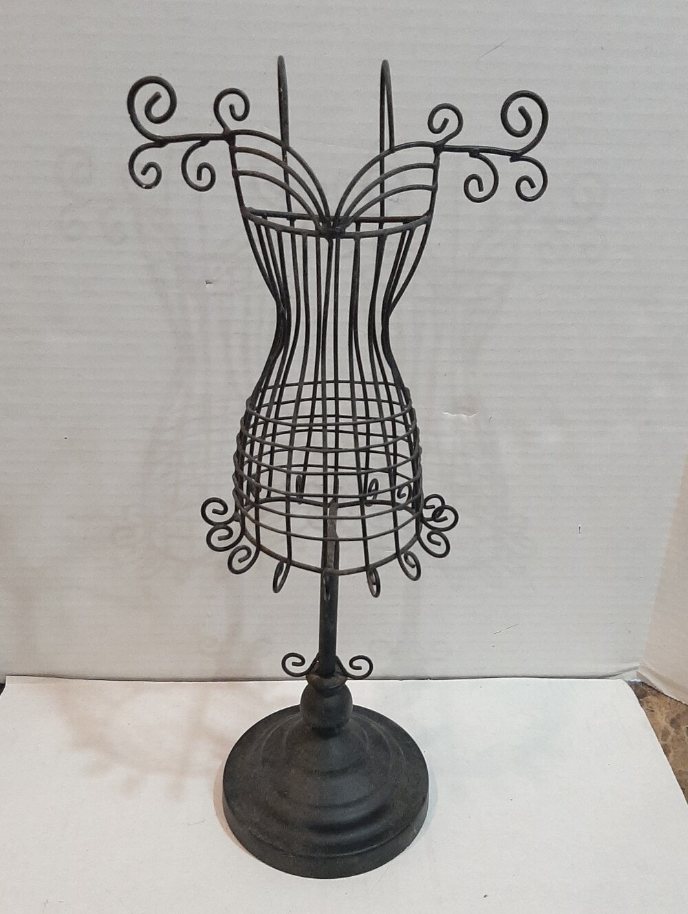 Metal Wire Dress Form vintage style Jewelry display Stand 17" Tall
